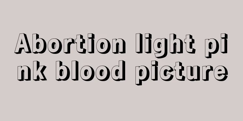 Abortion light pink blood picture