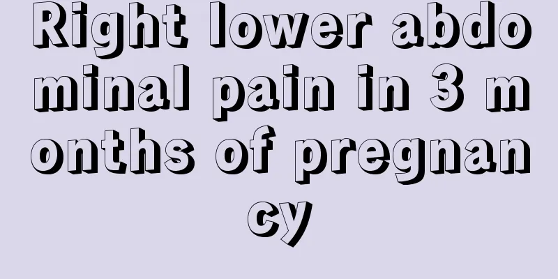 Right lower abdominal pain in 3 months of pregnancy