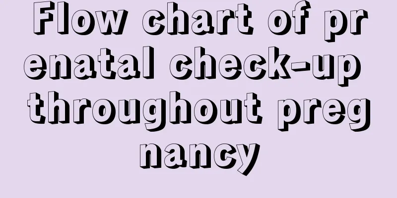 Flow chart of prenatal check-up throughout pregnancy