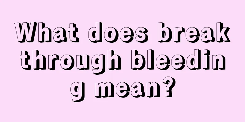 What does breakthrough bleeding mean?