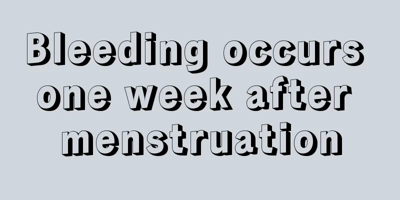 Bleeding occurs one week after menstruation