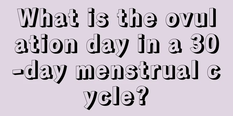 What is the ovulation day in a 30-day menstrual cycle?