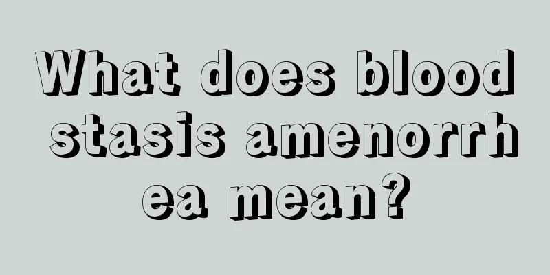 What does blood stasis amenorrhea mean?