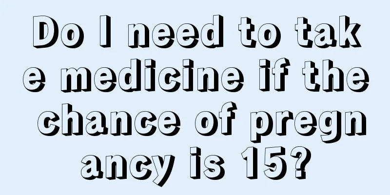 Do I need to take medicine if the chance of pregnancy is 15?