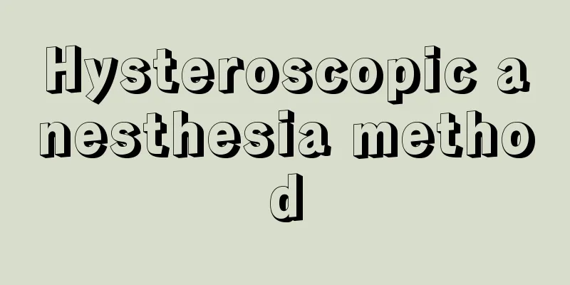 Hysteroscopic anesthesia method