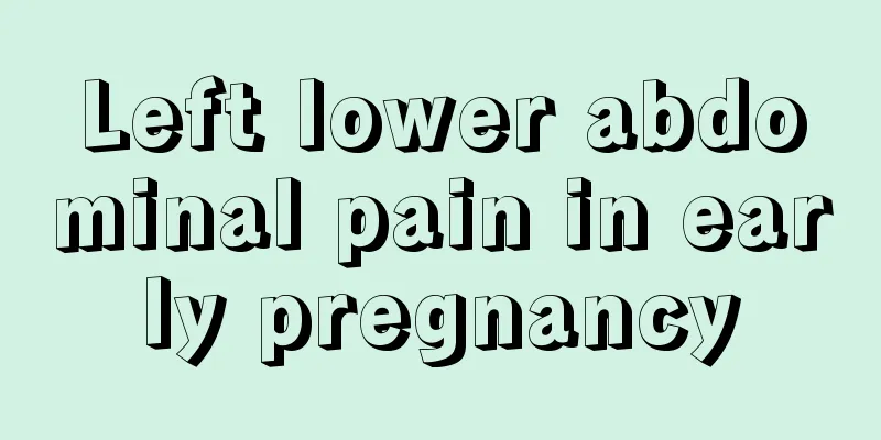 Left lower abdominal pain in early pregnancy