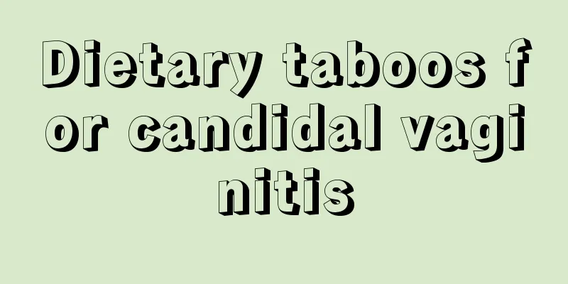 Dietary taboos for candidal vaginitis