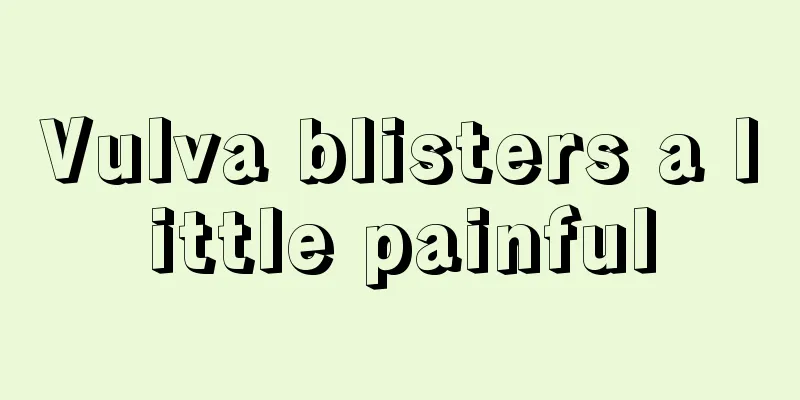 Vulva blisters a little painful