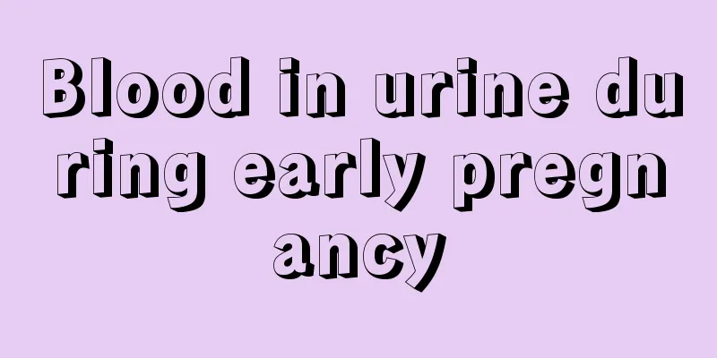 Blood in urine during early pregnancy
