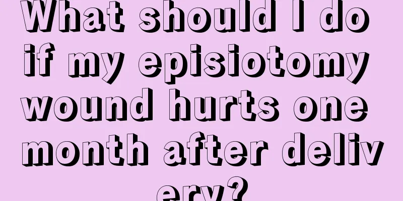 What should I do if my episiotomy wound hurts one month after delivery?