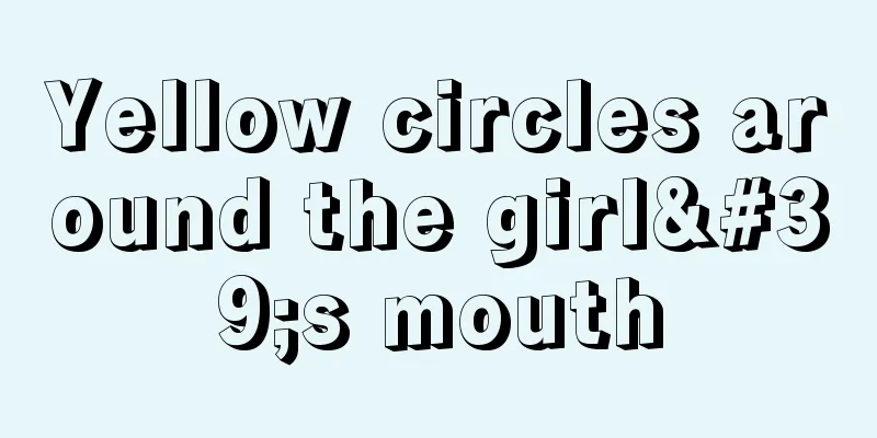 Yellow circles around the girl's mouth