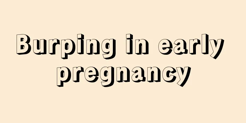 Burping in early pregnancy