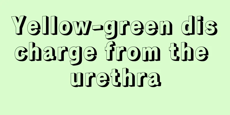 Yellow-green discharge from the urethra