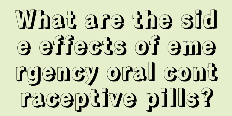 What are the side effects of emergency oral contraceptive pills?