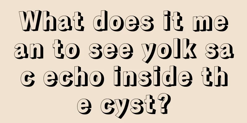 What does it mean to see yolk sac echo inside the cyst?