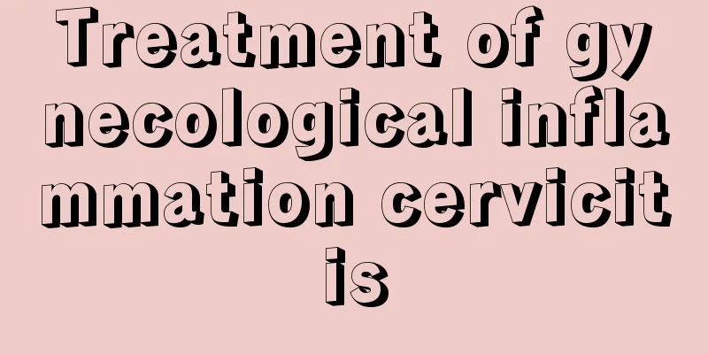 Treatment of gynecological inflammation cervicitis