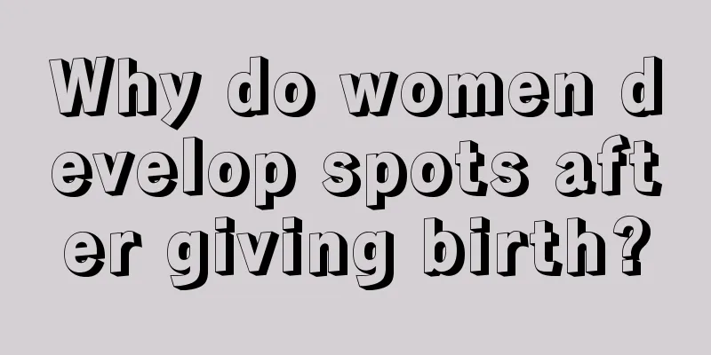 Why do women develop spots after giving birth?