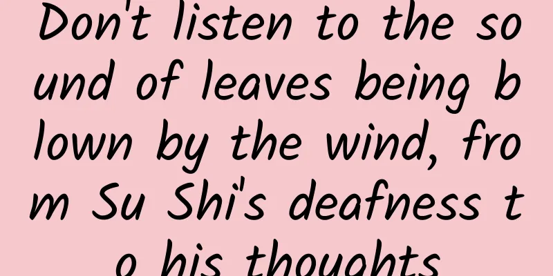 Don't listen to the sound of leaves being blown by the wind, from Su Shi's deafness to his thoughts