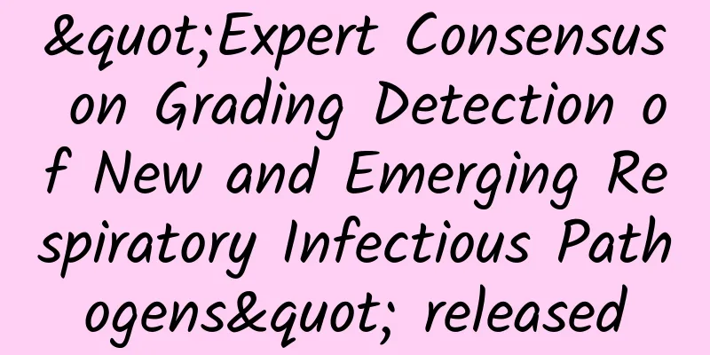 "Expert Consensus on Grading Detection of New and Emerging Respiratory Infectious Pathogens" released