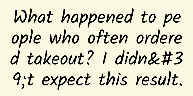 What happened to people who often ordered takeout? I didn't expect this result.