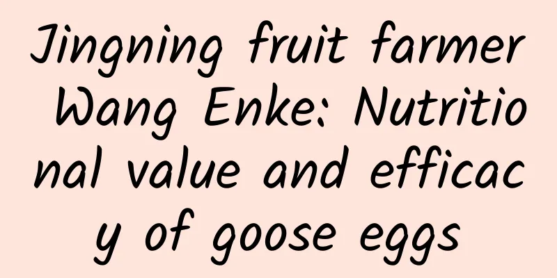 Jingning fruit farmer Wang Enke: Nutritional value and efficacy of goose eggs