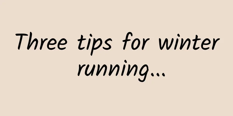 Three tips for winter running...