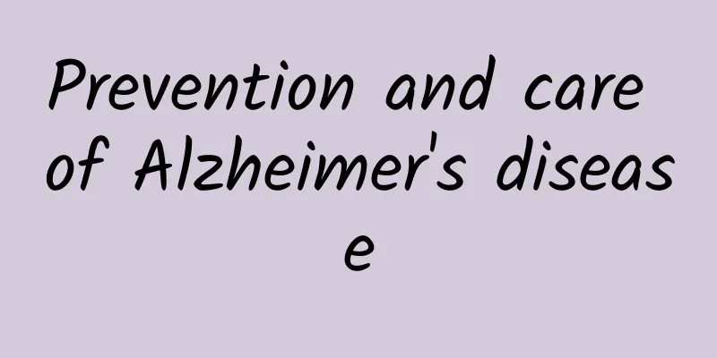 Prevention and care of Alzheimer's disease
