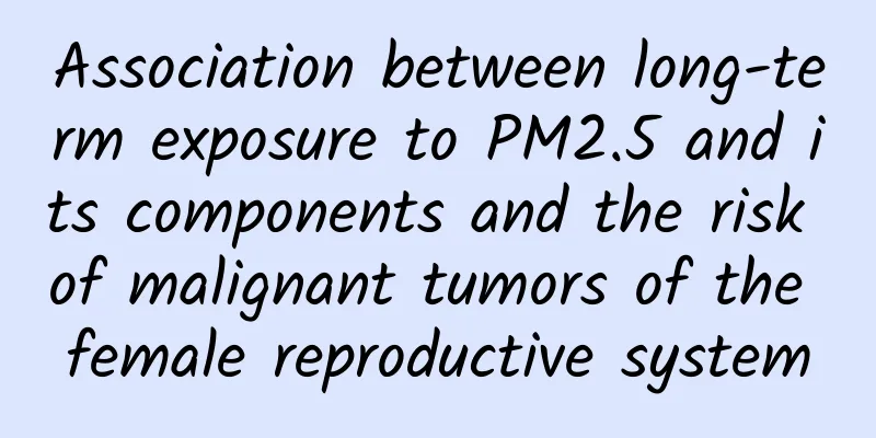 Association between long-term exposure to PM2.5 and its components and the risk of malignant tumors of the female reproductive system