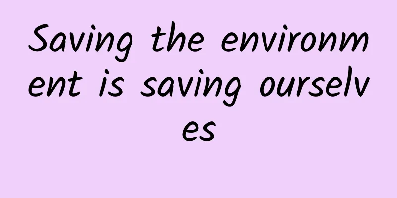 Saving the environment is saving ourselves