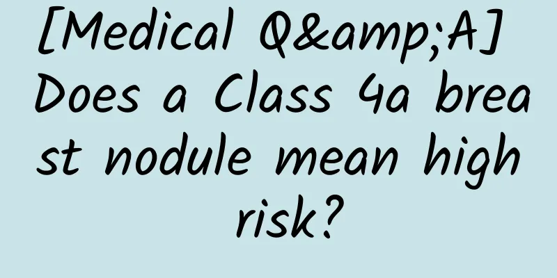 [Medical Q&A] Does a Class 4a breast nodule mean high risk?