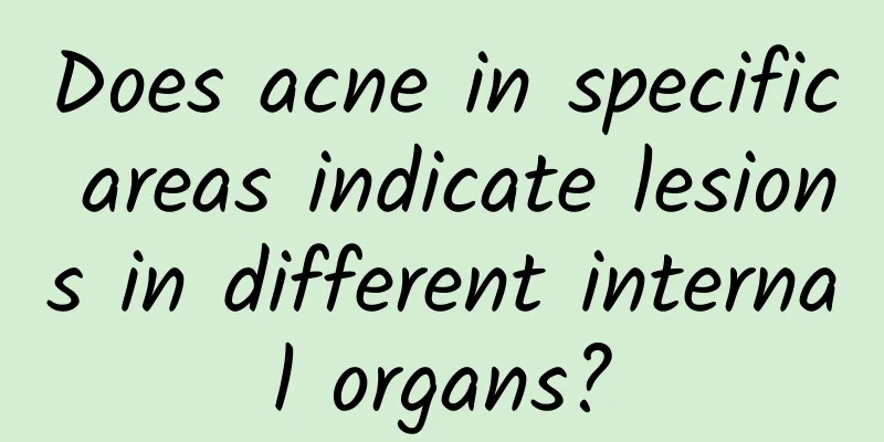 Does acne in specific areas indicate lesions in different internal organs?