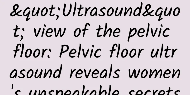 "Ultrasound" view of the pelvic floor: Pelvic floor ultrasound reveals women's unspeakable secrets