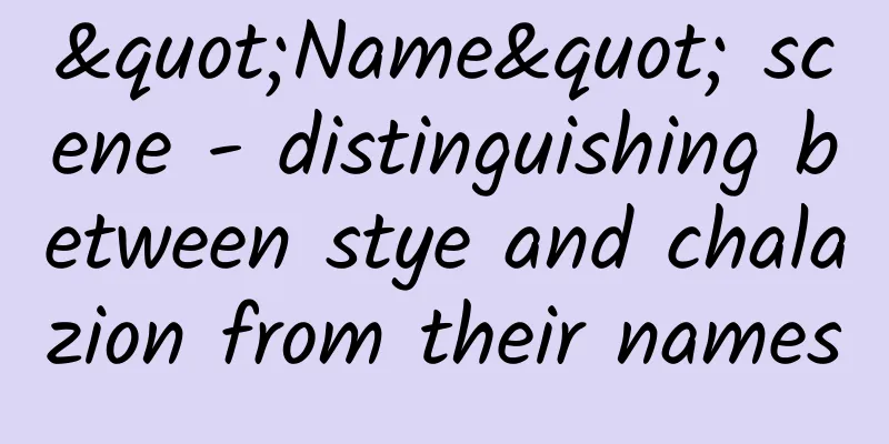 "Name" scene - distinguishing between stye and chalazion from their names