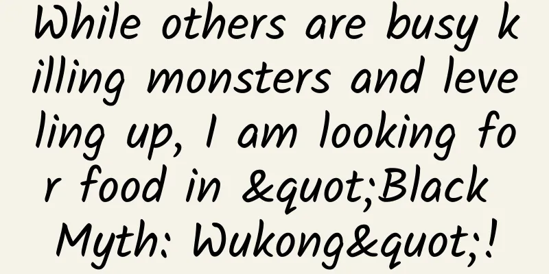 While others are busy killing monsters and leveling up, I am looking for food in "Black Myth: Wukong"!