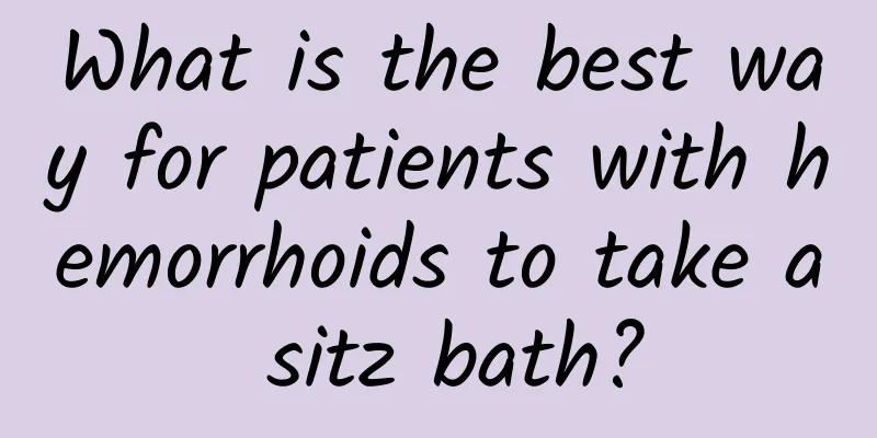 What is the best way for patients with hemorrhoids to take a sitz bath?