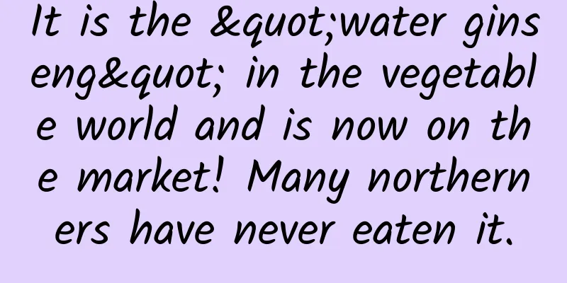 It is the "water ginseng" in the vegetable world and is now on the market! Many northerners have never eaten it.