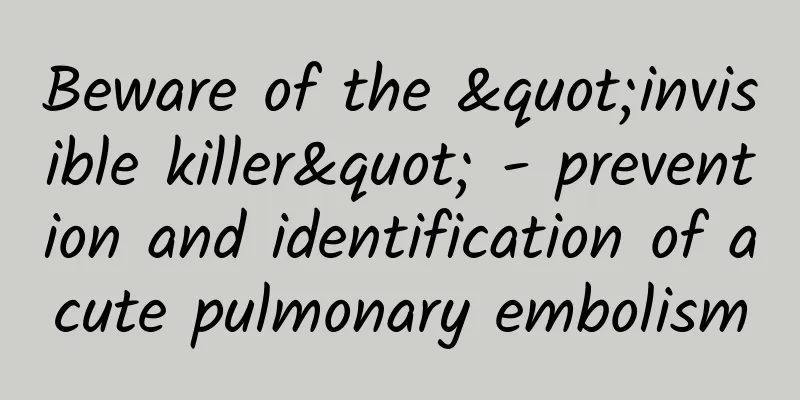 Beware of the "invisible killer" - prevention and identification of acute pulmonary embolism