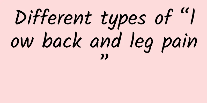 Different types of “low back and leg pain”