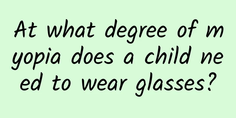 At what degree of myopia does a child need to wear glasses?