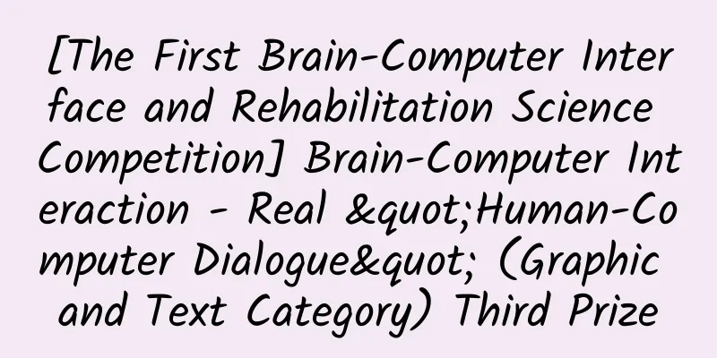 [The First Brain-Computer Interface and Rehabilitation Science Competition] Brain-Computer Interaction - Real "Human-Computer Dialogue" (Graphic and Text Category) Third Prize