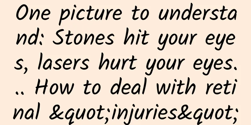 One picture to understand: Stones hit your eyes, lasers hurt your eyes... How to deal with retinal "injuries"