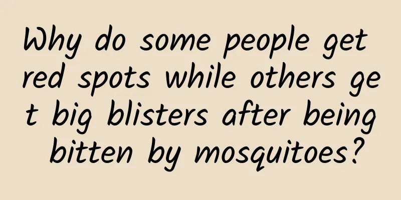 Why do some people get red spots while others get big blisters after being bitten by mosquitoes?