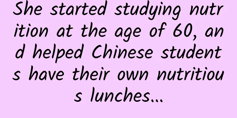 She started studying nutrition at the age of 60, and helped Chinese students have their own nutritious lunches...
