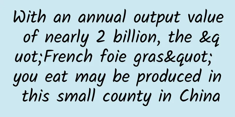 With an annual output value of nearly 2 billion, the "French foie gras" you eat may be produced in this small county in China