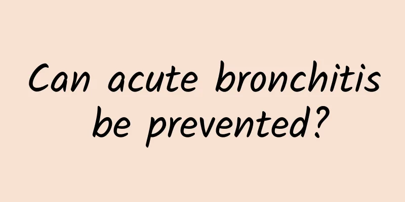 Can acute bronchitis be prevented?