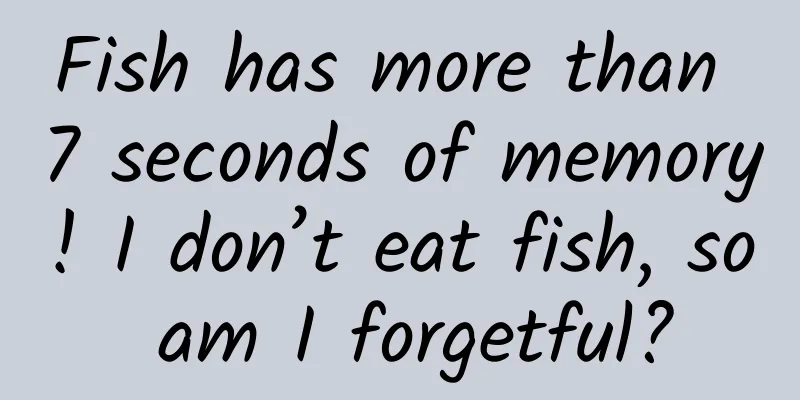 Fish has more than 7 seconds of memory! I don’t eat fish, so am I forgetful?