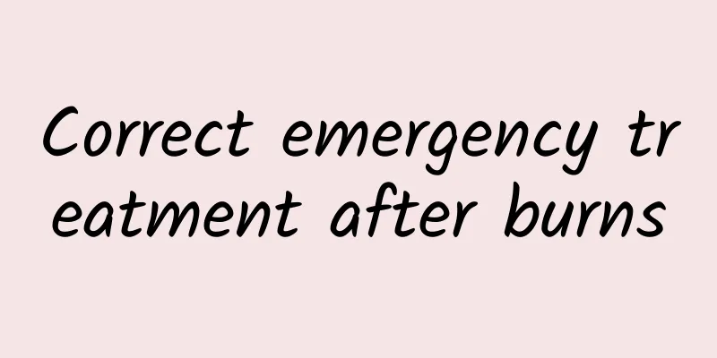 Correct emergency treatment after burns