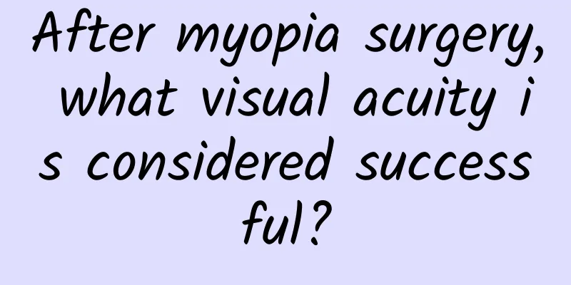 After myopia surgery, what visual acuity is considered successful?