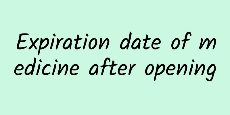 Expiration date of medicine after opening