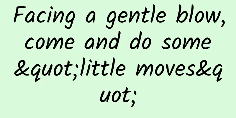 Facing a gentle blow, come and do some "little moves"